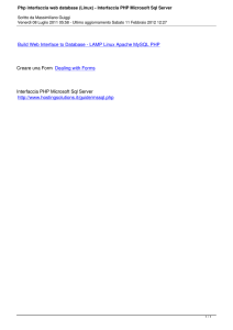 Php interfaccia web database (Linux)