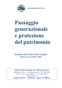 Passaggio generazionale e protezione del patrimonio