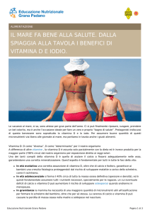 Il mare fa bene alla salute. dalla spiaggia alla tavola i benefici di