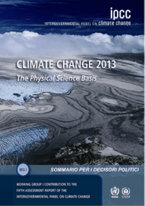 IPCC: Quinto Assessment Report – Contributo del Working Group I