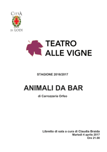 animali da bar - Teatro alle Vigne