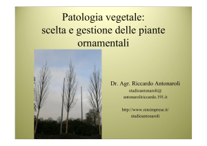 PATOLOGIA e SCELTA SPECIE