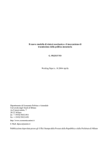 Il nuovo modello di sintesi neoclassica e il meccanismo di