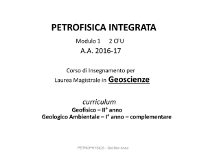 Petrofisica Integrata, Mod. 1 parte a File