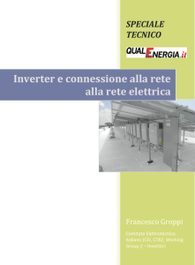 Inverter e connessione alla rete alla rete elettrica