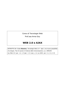 WEB 2.0 e AJAX - Dipartimento di Informatica