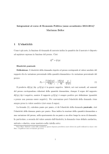 1 L`elasticità - dipartimento di economia e diritto