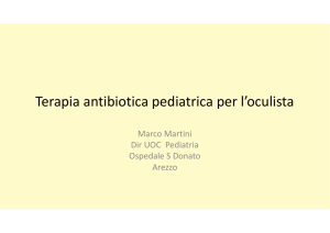 Terapia antibiotica pediatrica per l`oculista