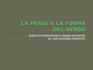 La Frase e la Forma del verbo _elena de franceschi e