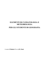 elementi di climatologia e meteorologia per gli studenti di geografia