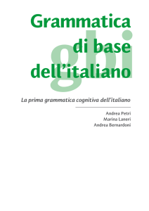 La prima grammatica cognitiva dell`italiano