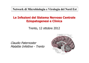 Le infezioni del Sistema Nervoso centrale