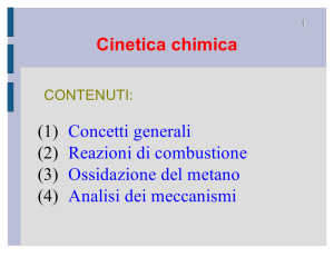Cinetica chimica (1) Concetti generali (2) Reazioni di combustione