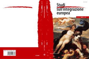 Numero 1 (gennaio - aprile) - Studi sull`integrazione europea