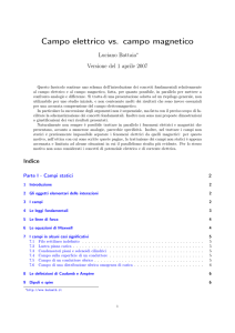 Campo elettrico vs. campo magnetico