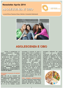 Adolescenza e cibo - Studio Dietistico Pavan