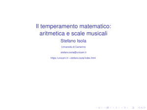 Il temperamento matematico: aritmetica e scale musicali