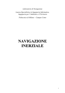 Navigazione inerziale - Laboratorio di Geomatica