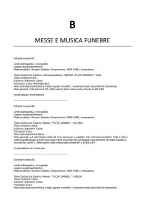 MESSE E MUSICA FUNEBRE - Parrocchie di Dosimo e Quistro