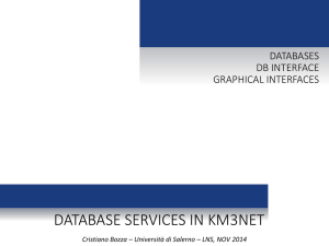 Database services in KM3NeT