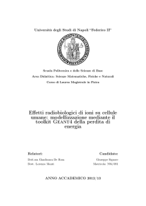 Effetti radiobiologici di ioni su cellule umane