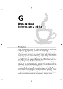 Linguaggio Java: linee guida per la codifica