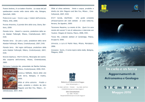consultazione astronomia - Biblioteca Provinciale di Foggia La