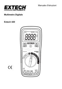Manuale d`Istruzioni Multimetro Digitale Extech 420