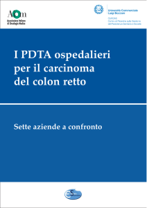 I PDTA ospedalieri per il carcinoma del colon retto