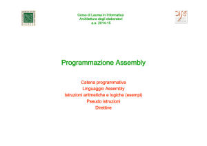 Programmazione Assembly - e-Learning