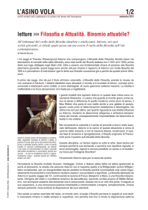 L`asino vola - letture - Filosofia e Attualità. Binomio attuabile?