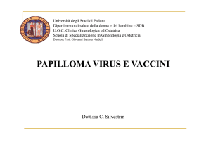 PAPILLOMA VIRUS E VACCINI