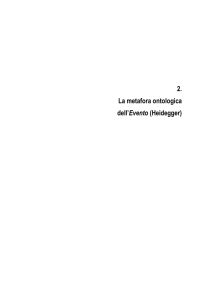 2. La metafora ontologica dell`Evento (Heidegger) - ESE