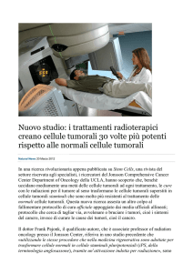 Nuovo studio: i trattamenti radioterapici creano cellule tumorali 30