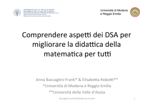 Comprendere aspetti dei DSA per migliorare la didattica - UMI-CIIM