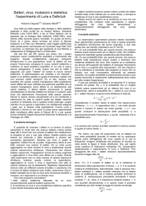 Batteri, virus, mutazioni e statistica