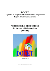 PROTOCOLLO DI ISPEZIONE del sistema edificio - EnerGia-Da