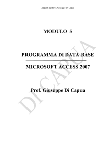 Modulo 5 - Giuseppe Di Capua