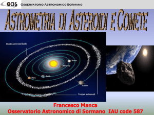 Incontro 7 dic 2016 Astrometria Classe 4F – Osservatorio Sormano