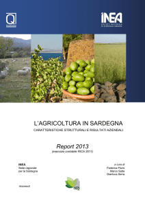 L`AGRICOLTURA IN SARDEGNA Report 2013 - INEA