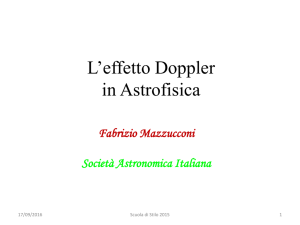 L effetto Doppler - Società Astronomica Italiana