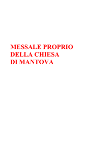 MESSALE PROPRIO DELLA CHIESA DI MANTOVA