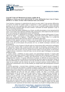 Comunicato stampa - IRCCS Eugenio Medea