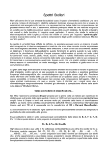 Spettri Stellari - Liceo Scientifico e Classico Statale "G. Peano – S