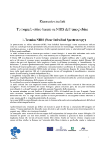 Riassunto risultati Tomografo ottico basato su NIRS dell`emoglobina