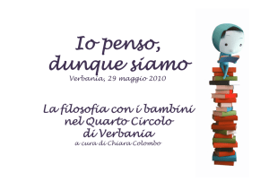 Io penso, dunque siamo q - Filosofia con i bambini