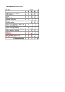 SISTEMI INFORMATIVI AZIENDALI MATERIE I II III IV V Lingua e