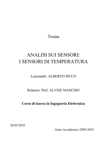 Analisi sui sensori: i sensori di temperatura