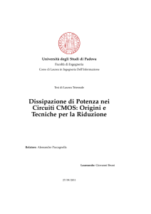 Dissipazione di Potenza nei Circuiti CMOS: Origini e Tecniche per la