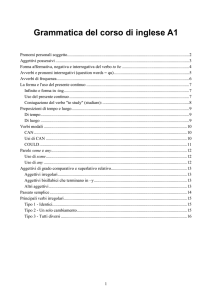 Grammatica inglese A1 File